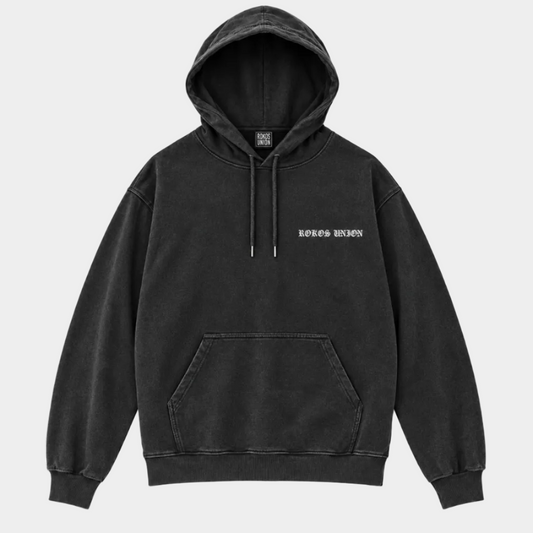 WASHED GOTHIC LOGO HOODIE