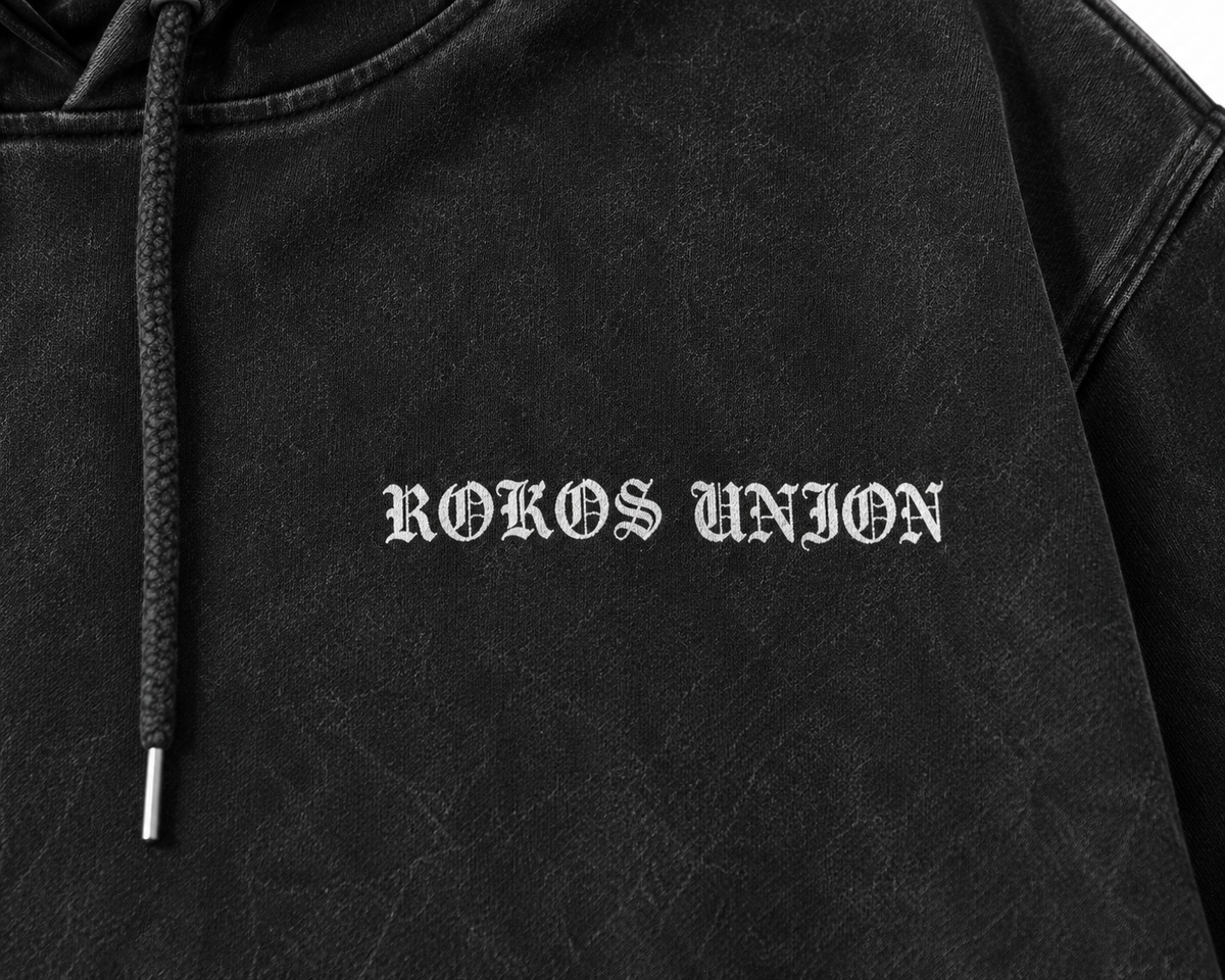 WASHED GOTHIC LOGO HOODIE
