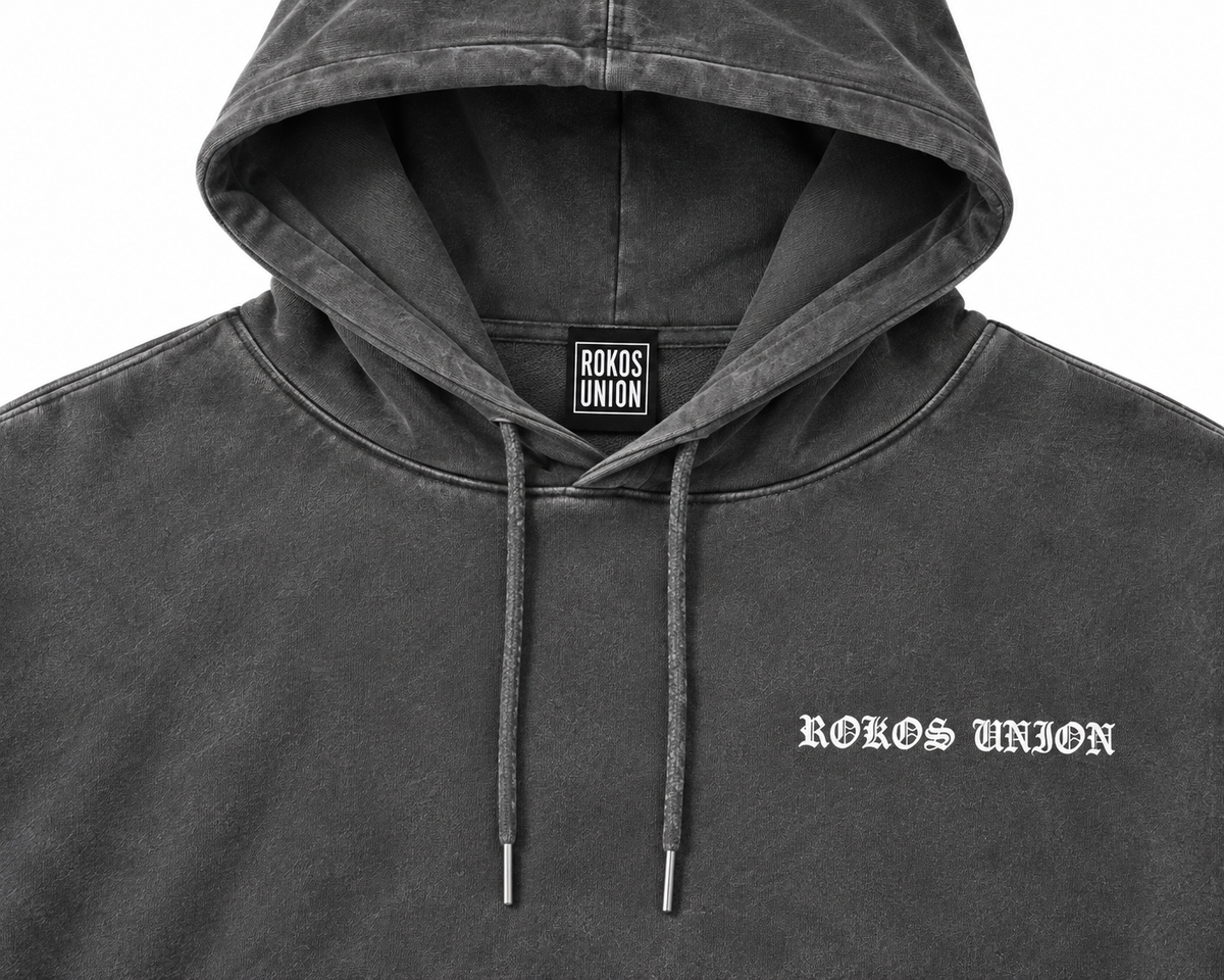 WASHED GOTHIC LOGO HOODIE