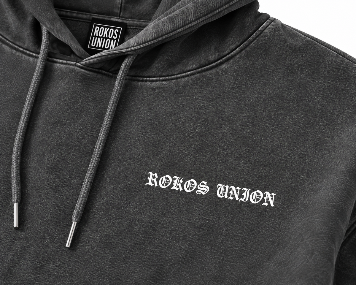 WASHED GOTHIC LOGO HOODIE