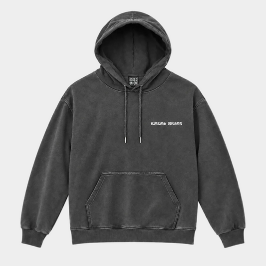 WASHED GOTHIC LOGO HOODIE